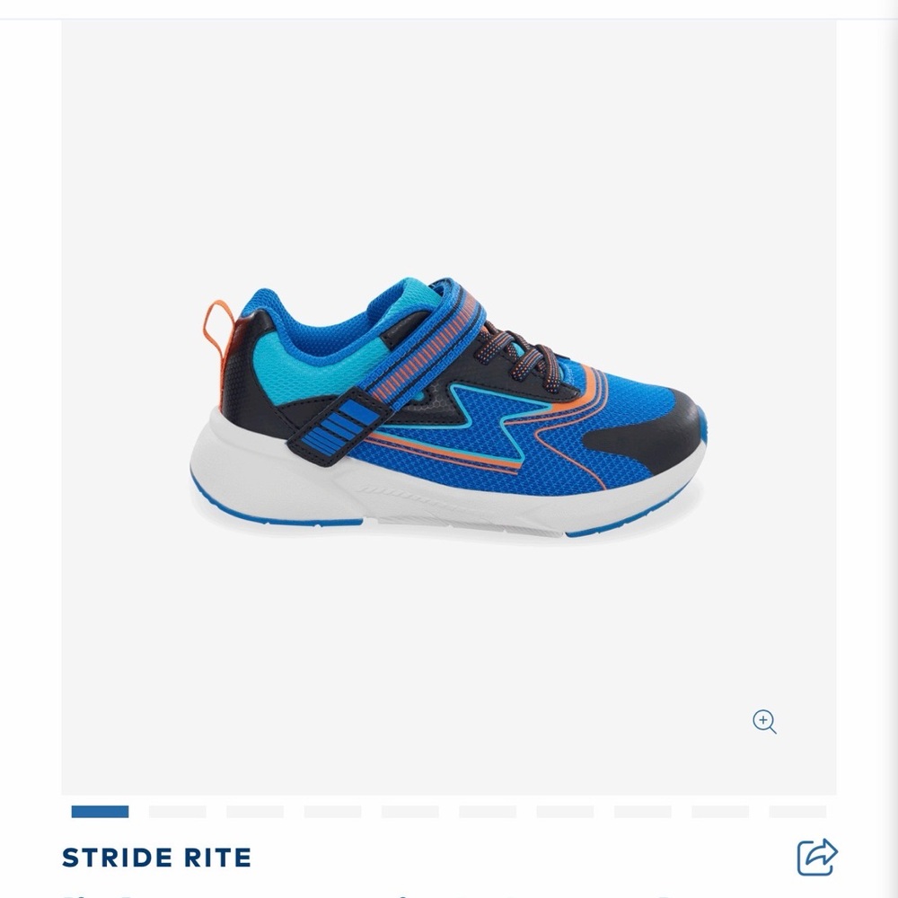 Stride Rite Vibrant Blue and Orange Kids Sneakers